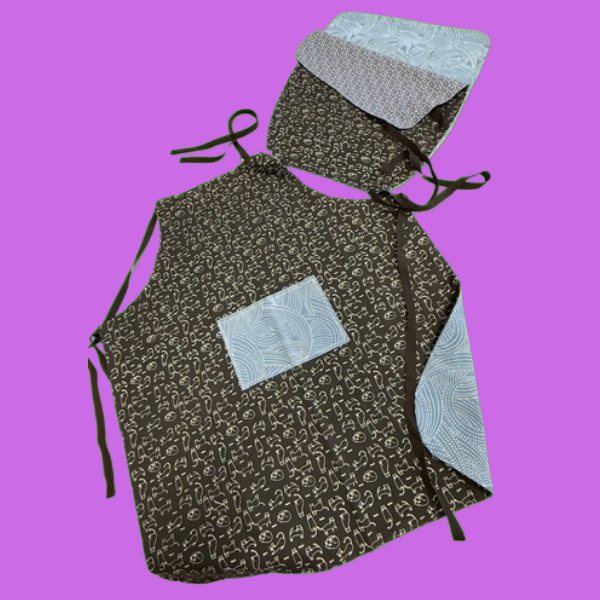 Tablier réversible couture